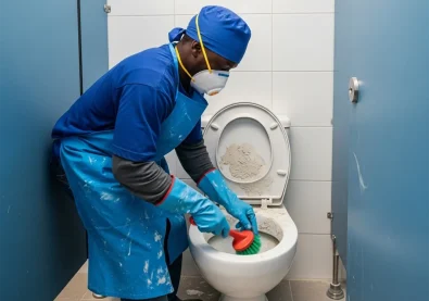 generation cleaning - post construction cleaning - toilet